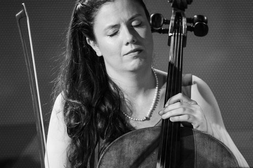 Lara Hrastnik, harfa, Vita Peterlin, violončelo, Klever Felicio, rog / Foto: Urška Lukovnjak